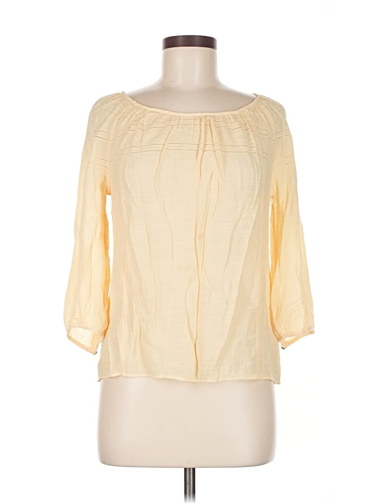 Pre-owned Lc Lauren Conrad 3/4 Sleeve Blouse In Yellow