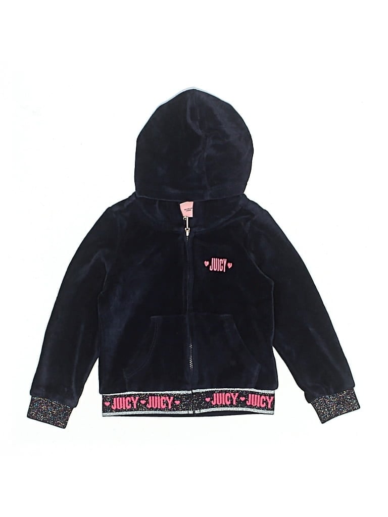 Pre-owned Juicy Couture Kids' Zip Up Hoodie In Blue