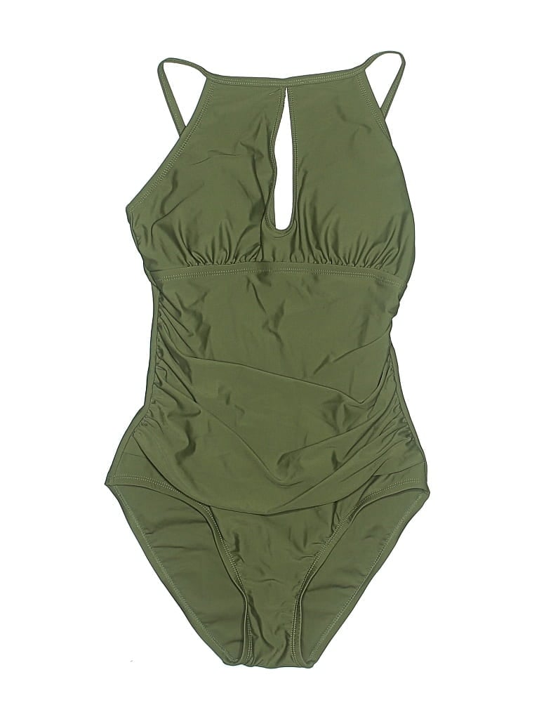Pre-owned Ellen Tracy One Piece Swimsuit In Green