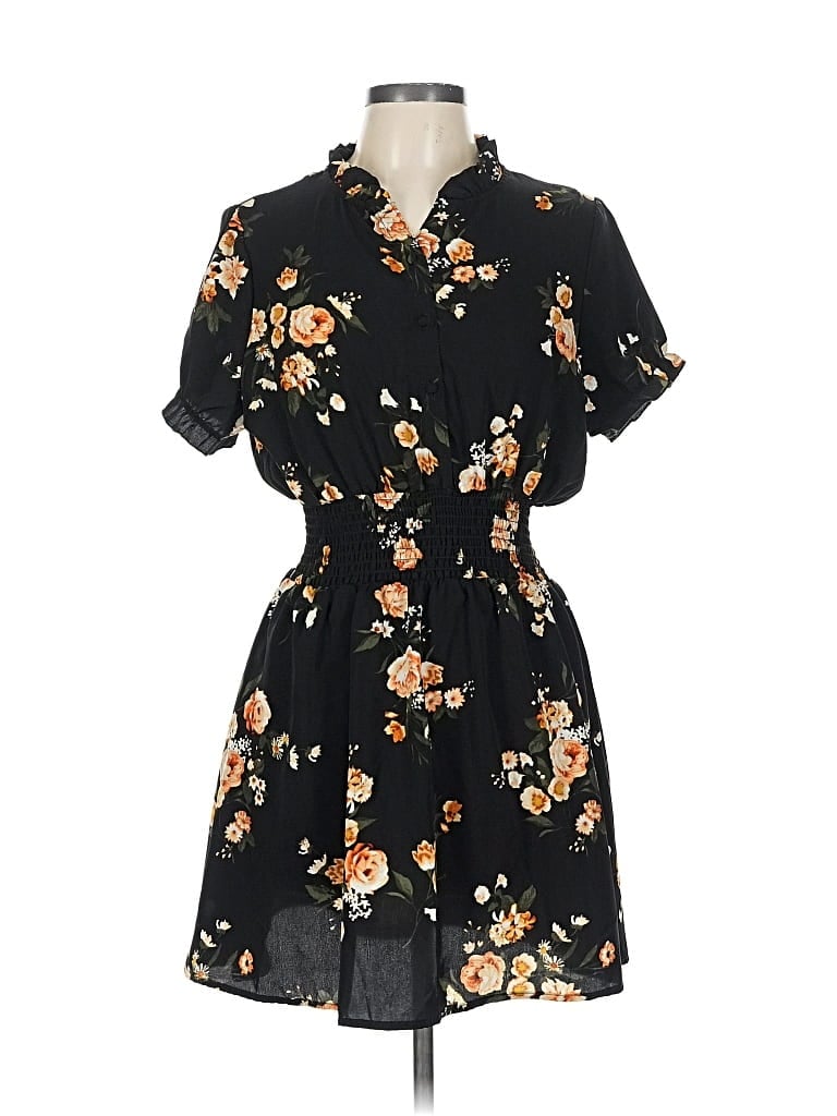 Pre-owned J For Justify Casual Dress In Black