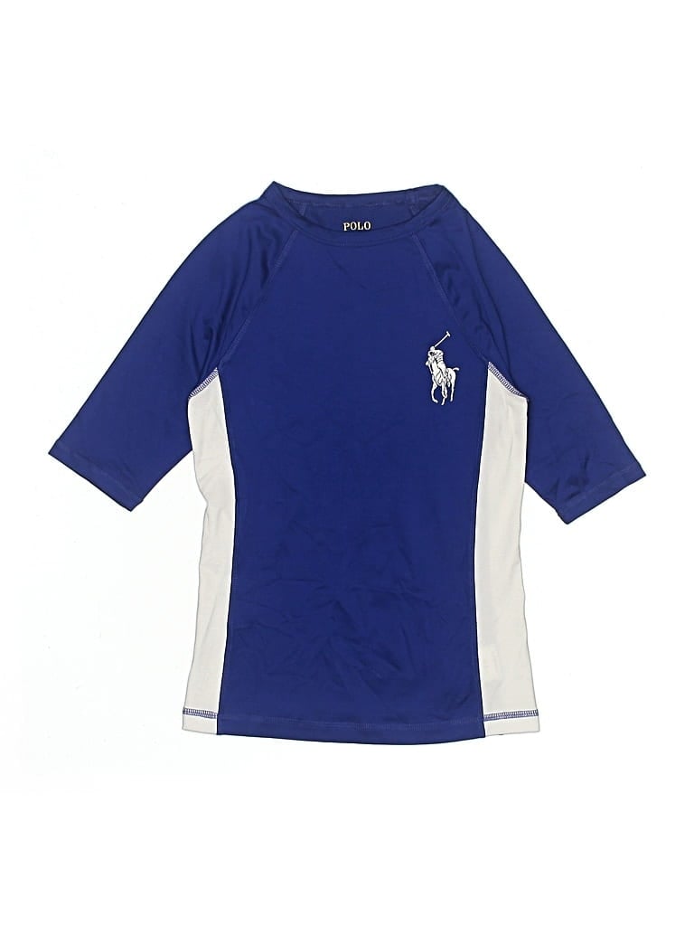 Pre-owned Polo By Ralph Lauren Kids' 3/4 Sleeve T-shirt In Blue