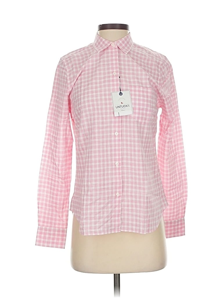 Pre-owned Untuckit Long Sleeve Button Down Shirt In Pink