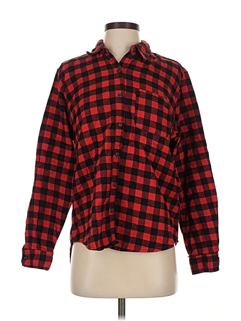 Pre-owned Universal Thread Long Sleeve Button Down Shirt In Red