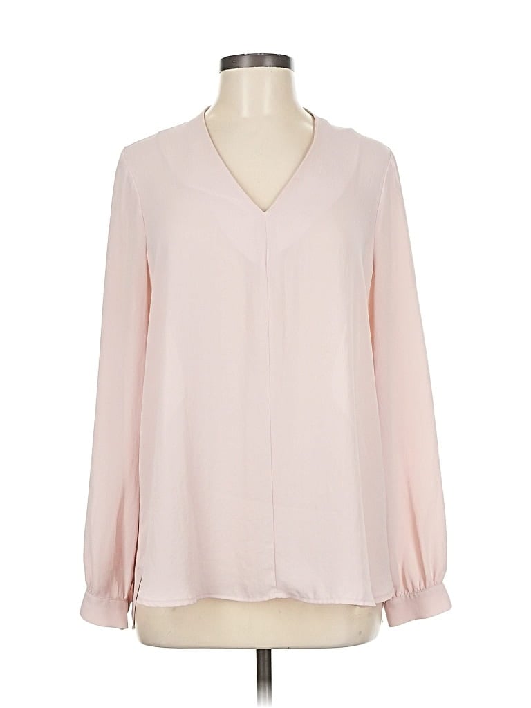 Pre-owned Pleione Long Sleeve Blouse In Pink