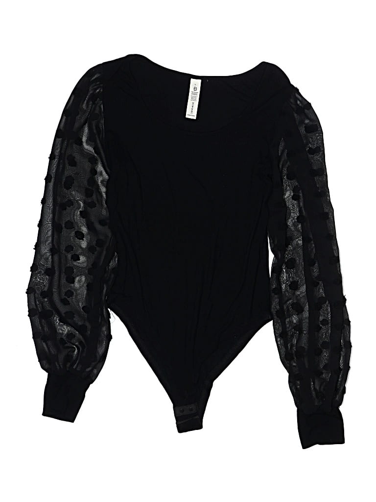 Pre-owned Blooming Jelly Bodysuit In Black