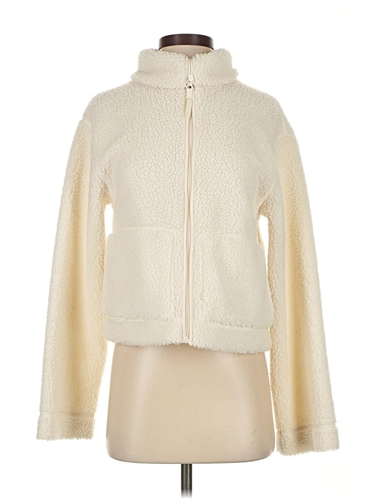 Pre-owned H&m Faux Fur Jacket In White