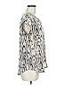 Joie 100% Silk Silver Short Sleeve Silk Top Size M - photo 4