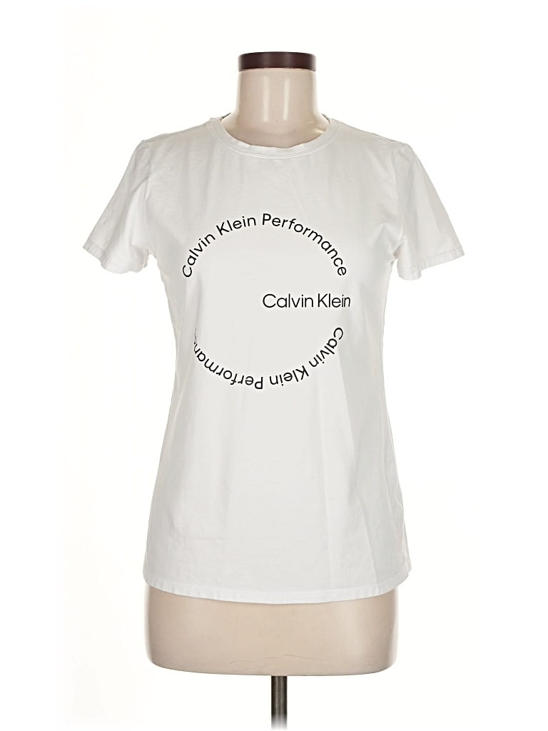 Pre-owned Calvin Klein Performance Short Sleeve T-shirt In White