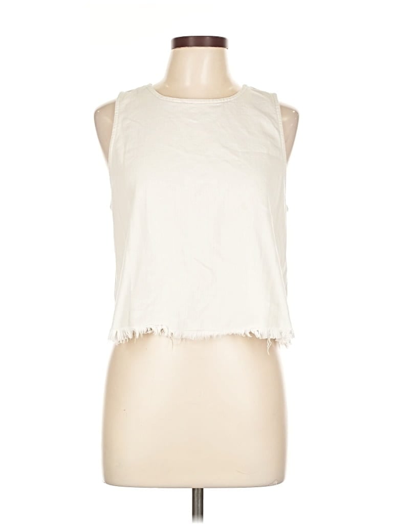 Pre-owned Aerie Sleeveless Top Ivory Halter Neckline Tops In White