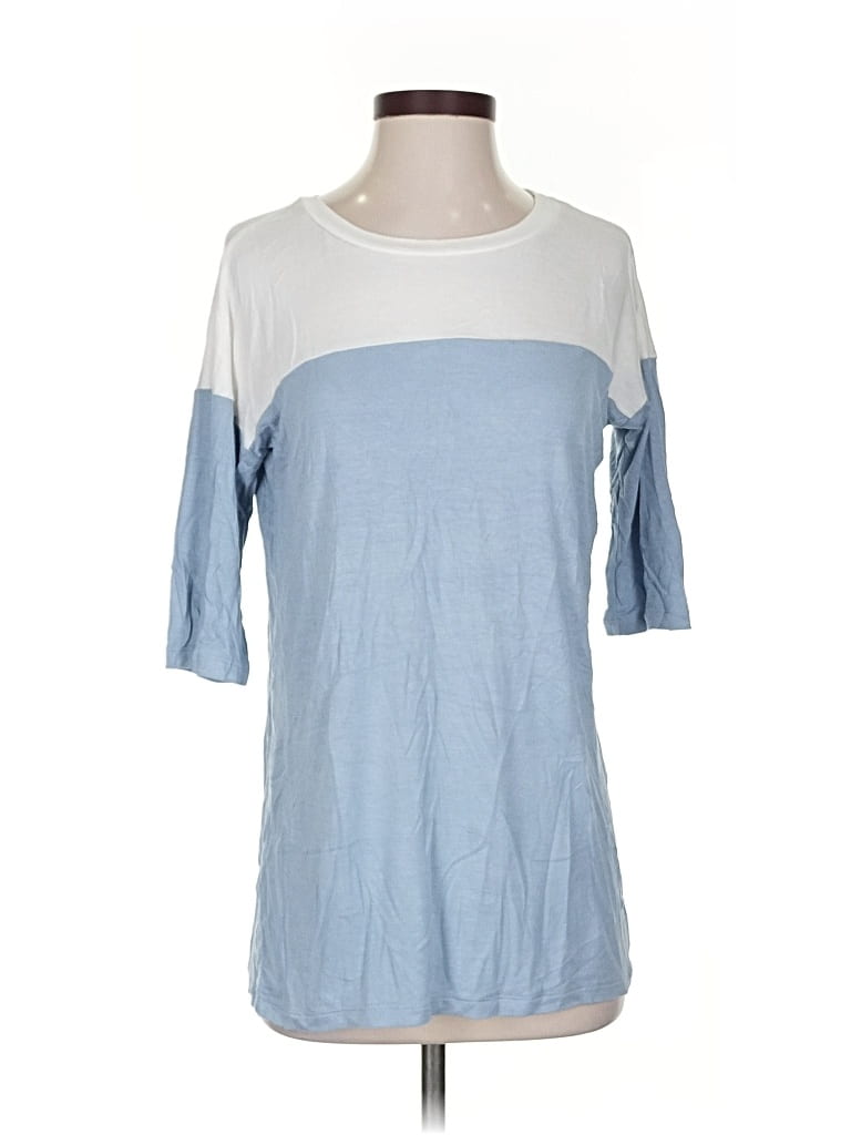 Pre-owned Zenana Outfitters 3/4 Sleeve T-shirt In Blue