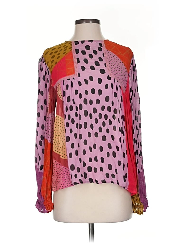 Pre-owned Blank London Long Sleeve Blouse In Pink