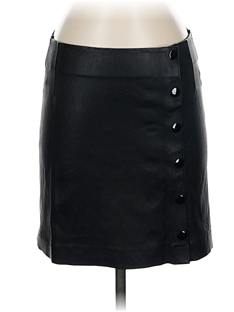 Pre-owned Sprwmn Leather Skirt In Black
