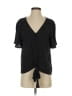 Blue Rain 100% Rayon Black Short Sleeve Blouse Size S - photo 1