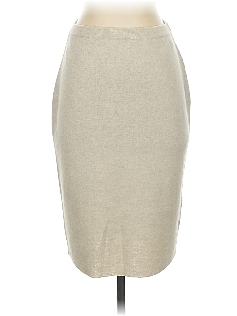 Pre-owned Eileen Fisher Wool Skirt In Brown