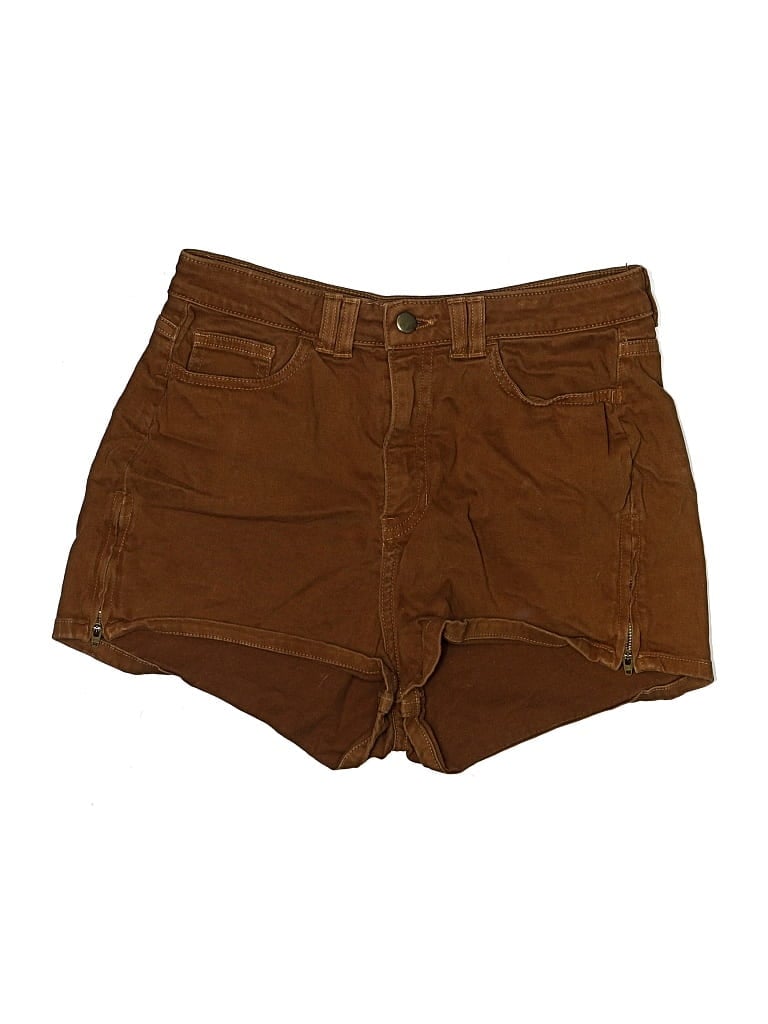 Pre-owned American Apparel Denim Shorts In Brown