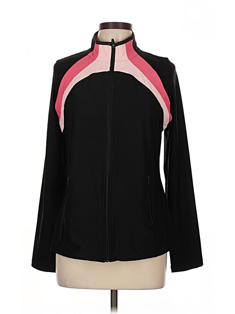 Pre-owned Xersion Cardigan Sweater In Black