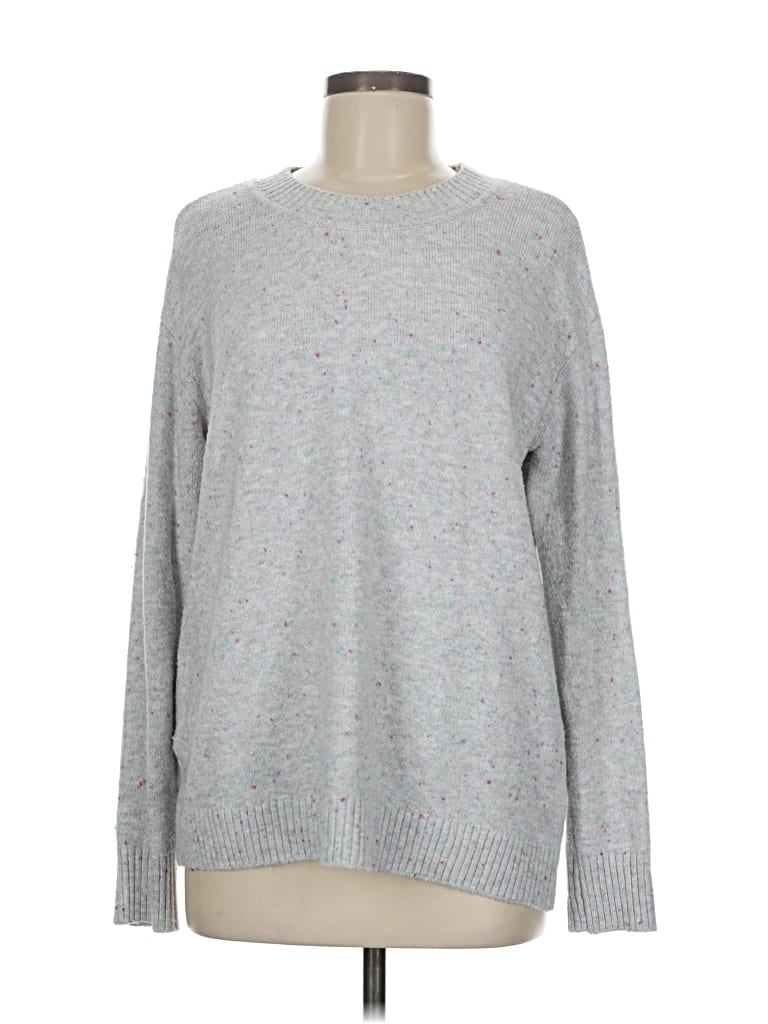 Pre-owned Ann Taylor Loft Pullover Sweater In Gray