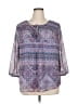 St. John's Bay 100% Polyester Purple 3/4 Sleeve Blouse Size 0X - photo 1