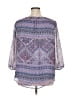 St. John's Bay 100% Polyester Purple 3/4 Sleeve Blouse Size 0X - photo 2