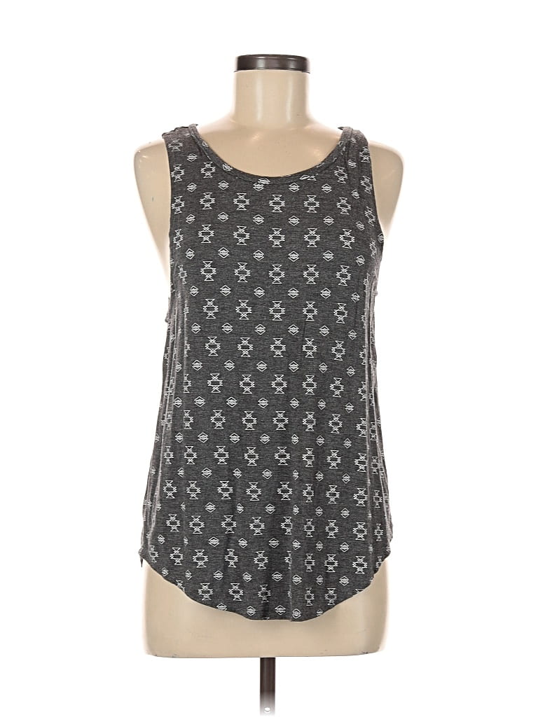 Pre-owned Grayson Threads Sleeveless Top Gray Halter Neckline Tops