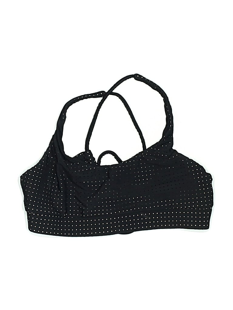 Pre-owned Pilyq Swimsuit Top Black Polka Dots Pattern Swimwear