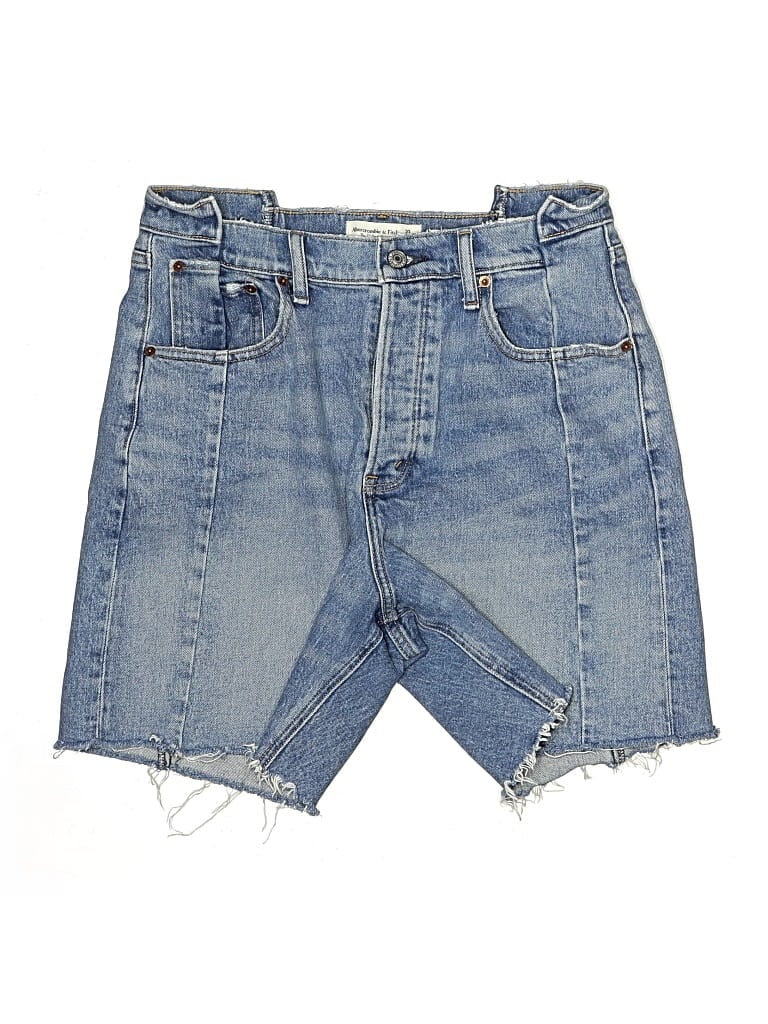 Pre-owned Abercrombie & Fitch Denim Shorts In Blue