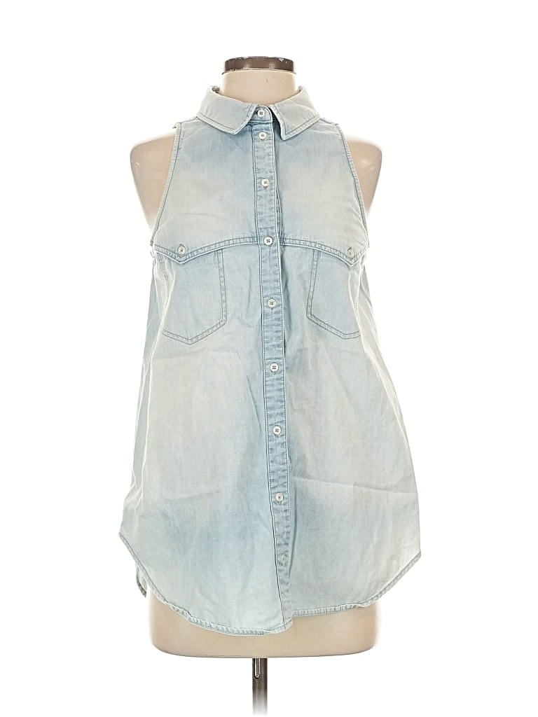 Pre-owned The Fifth Label Sleeveless Button Down Shirt In Blue