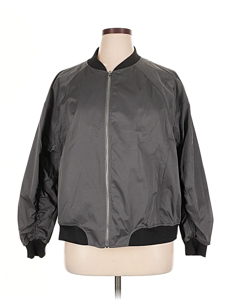 Pre-owned Bloomchic Track Jacket In Gray