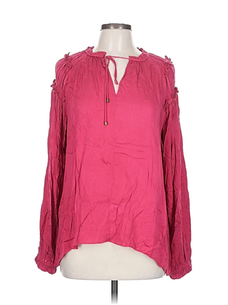 Pre-owned Sundance Long Sleeve Blouse In Pink