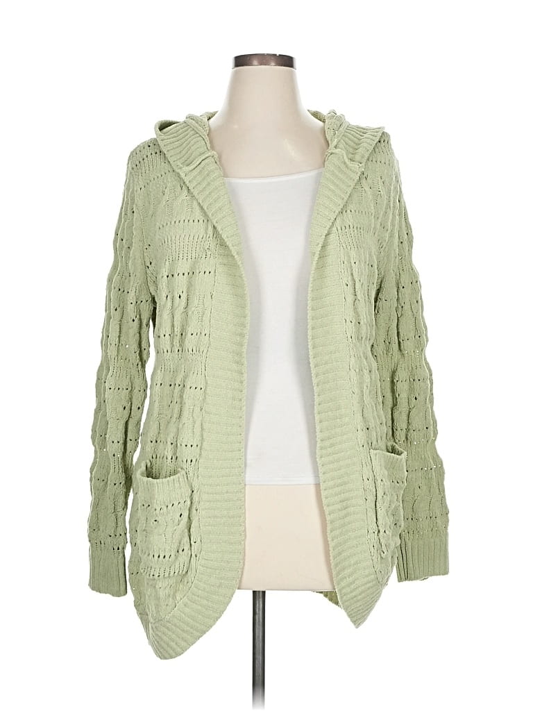 Pre-owned No Boundaries Cardigan Sweater In Green