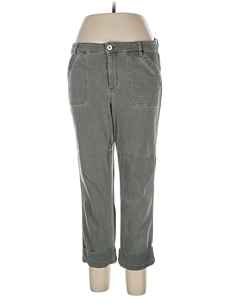 Pre-owned Jjill Casual Pants In Green