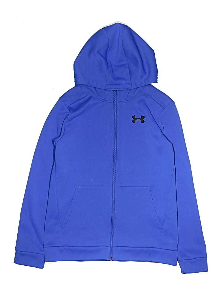 Pre-owned Under Armour Kids' Zip Up Hoodie In Blue