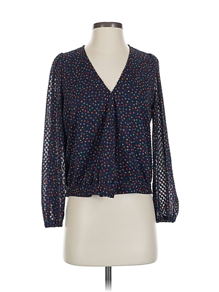 Pre-owned Madewell 3/4 Sleeve Blouse In Blue
