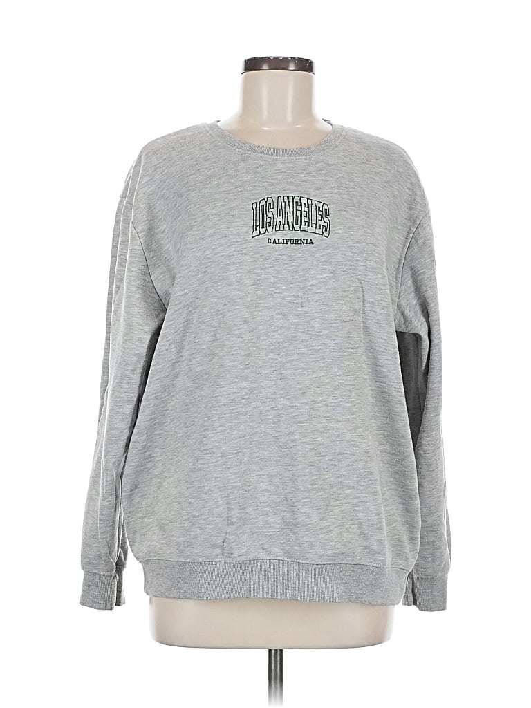 Pre-owned Assorted Brands Sweatshirt In Silver