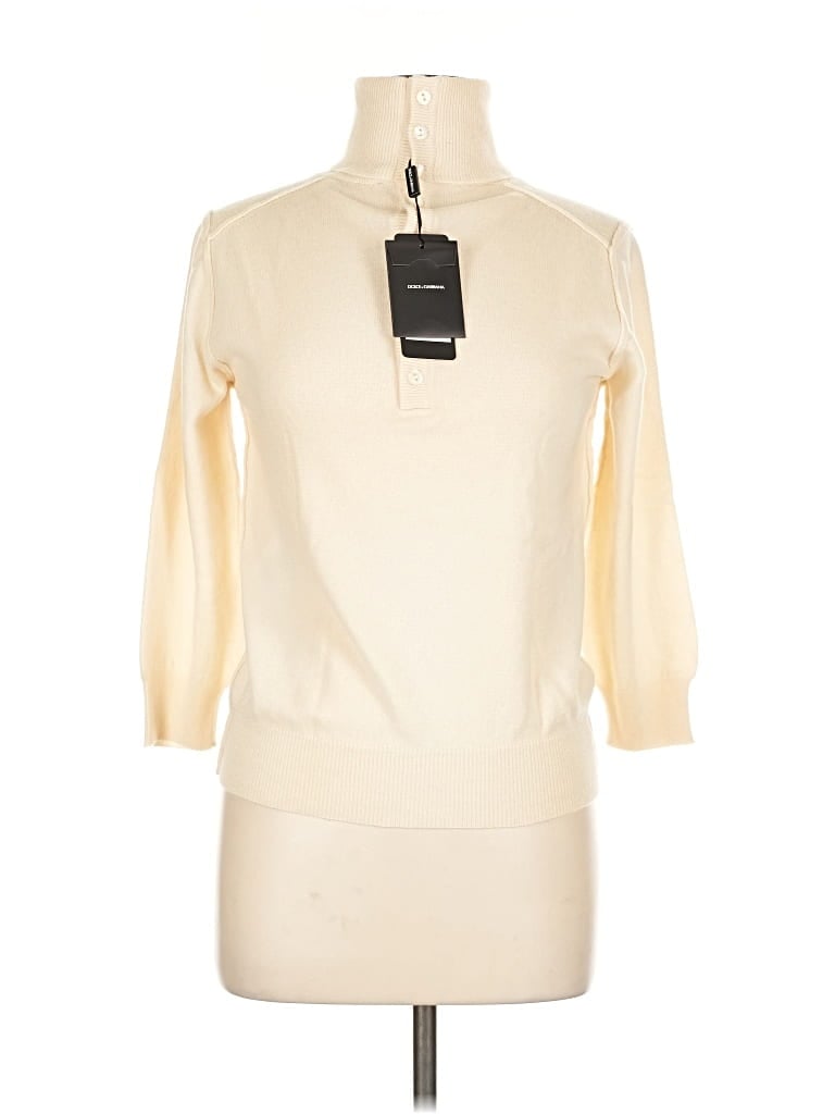 Dolce & Gabbana Cashmere Pullover Sweater In Neutral