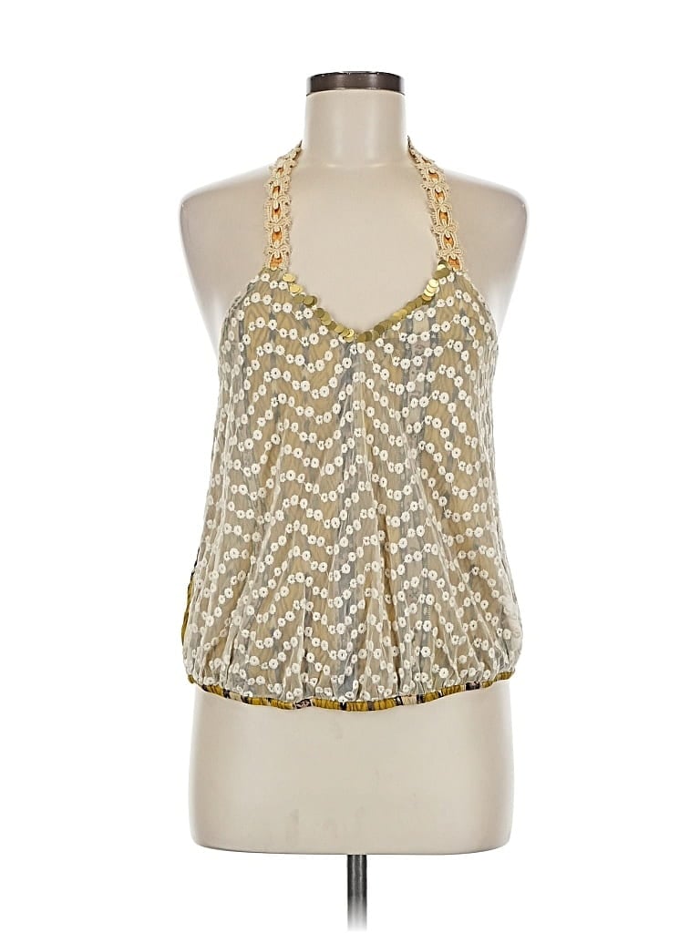 Pre-owned Free People Sleeveless Blouse In Gold
