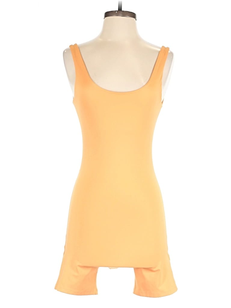 Pre-owned Girlfriend Collective Romper In Orange