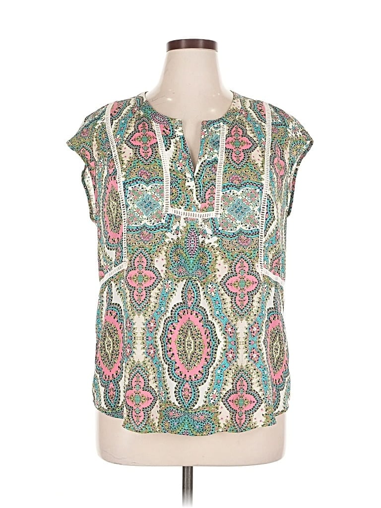 Pre-owned Daniel Rainn Sleeveless Blouse In Green