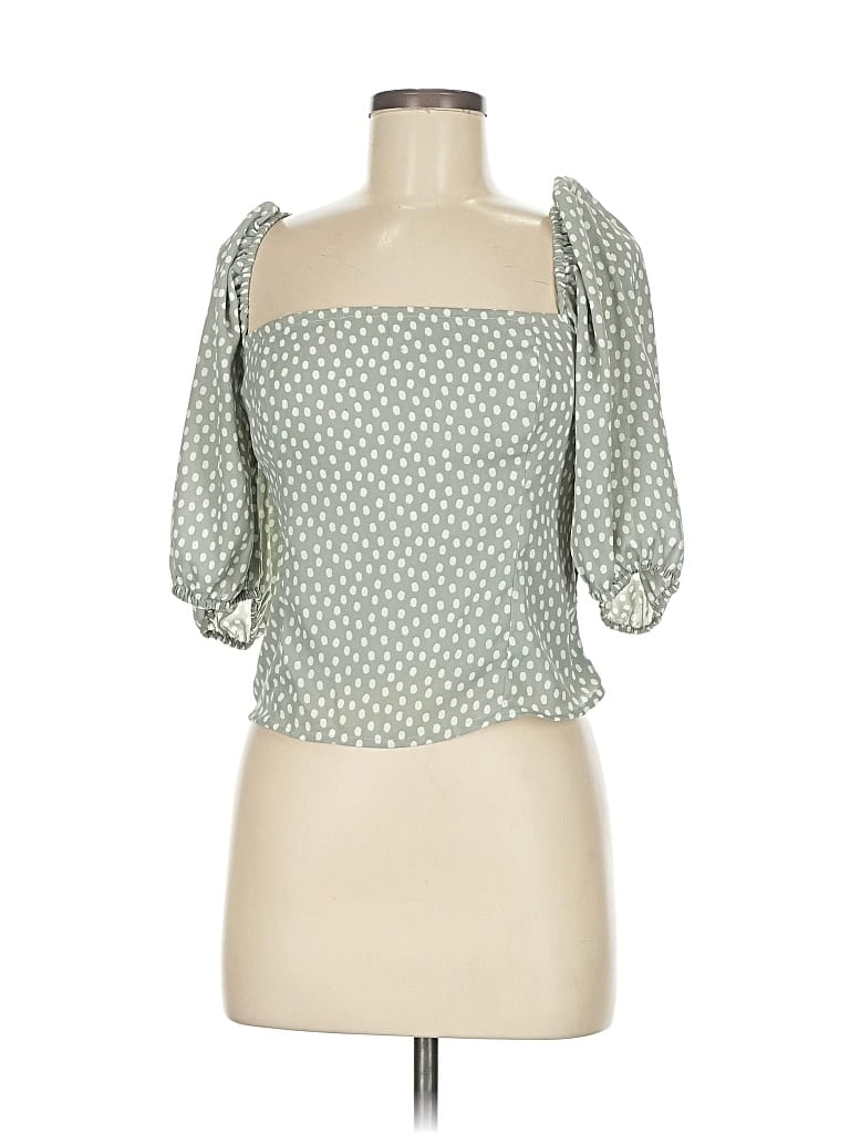 Pre-owned Abercrombie & Fitch 3/4 Sleeve Blouse In Green