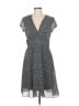Karin Stevens 100% Polyester Print Gray Casual Dress Size 8 - photo 1