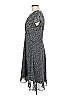 Karin Stevens 100% Polyester Print Gray Casual Dress Size 8 - photo 5