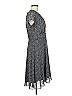 Karin Stevens 100% Polyester Print Gray Casual Dress Size 8 - photo 4