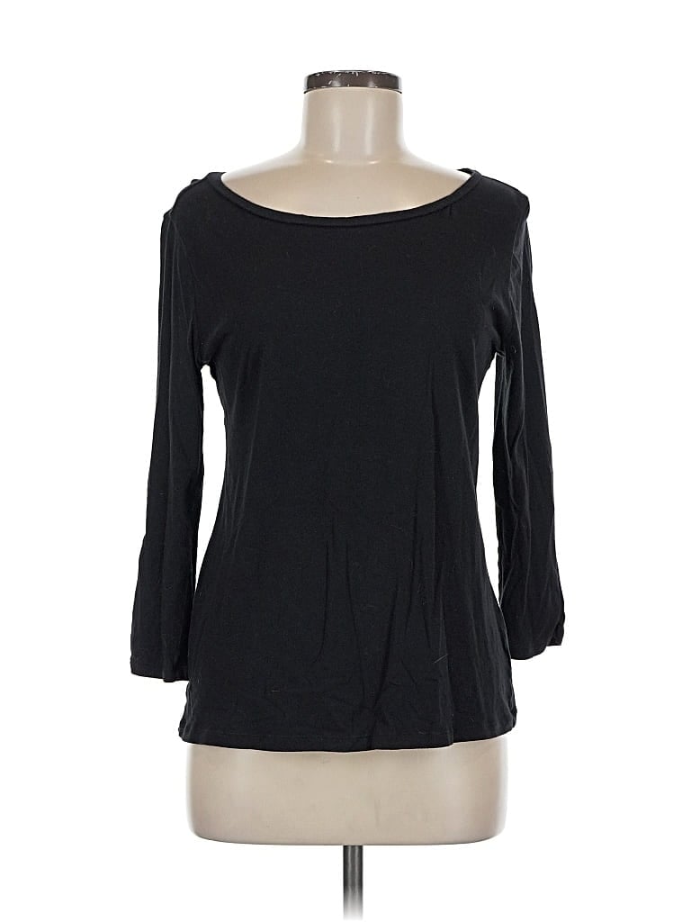 Pre-owned Gap Body Outlet 3/4 Sleeve T-shirt In Black