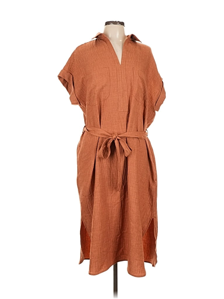 Pre-owned Max Studio Casual Dress In Brown