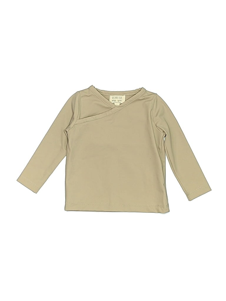 Pre-owned The Simple Folk Babies' 3/4 Sleeve T-shirt In Brown