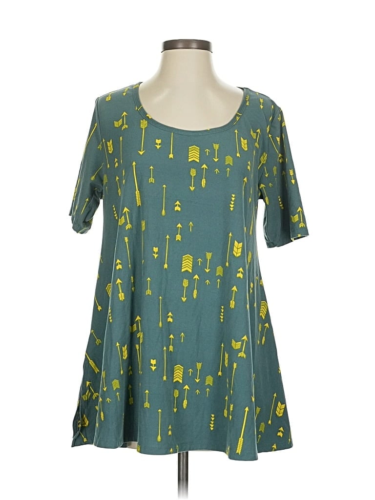 Pre-owned Lularoe Short Sleeve T-shirt In Blue