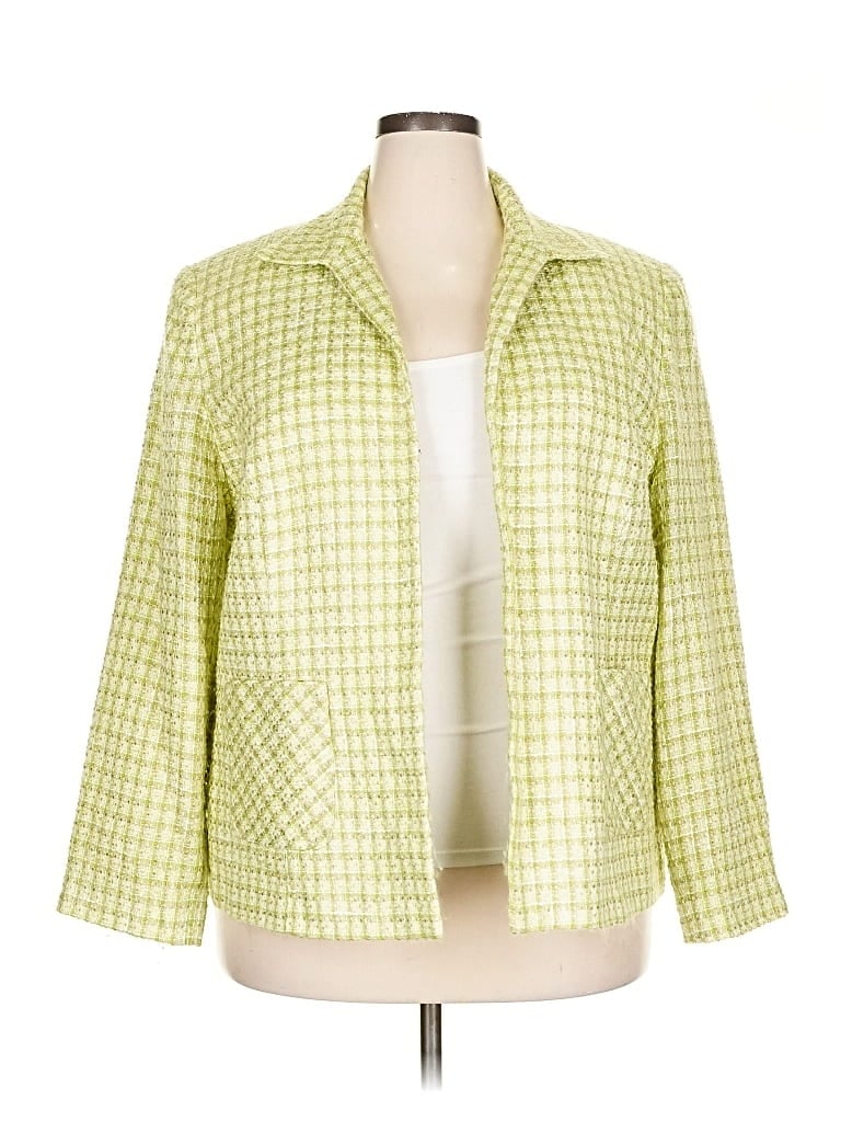 Pre-owned Karen Scott Blazer Jacket In Green