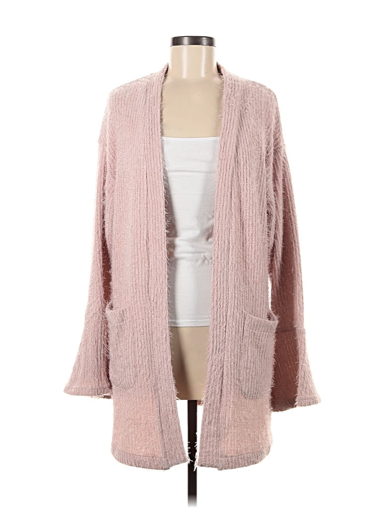 Pre-owned Joy Joy Cardigan Sweater In Pink