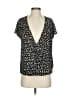 Banana Republic 100% Polyester Polka Dots Black Short Sleeve Blouse Size S - photo 1