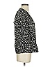 Banana Republic 100% Polyester Polka Dots Black Short Sleeve Blouse Size S - photo 4